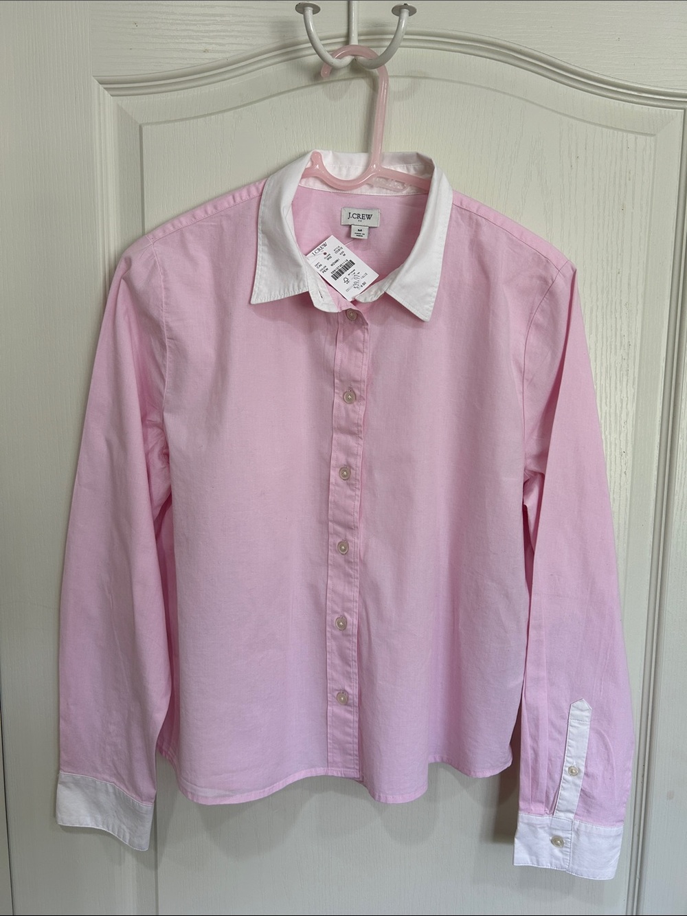 J Crew Pink Long Sleeve Shirt